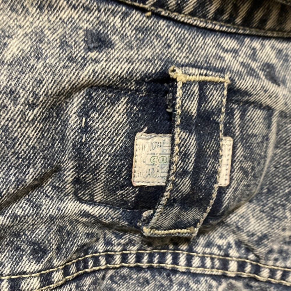 CODE BLEU Acid Wash Denim Jacket Distressed Blue Jean‎ Coat Men's Size S - Picture 7 of 12